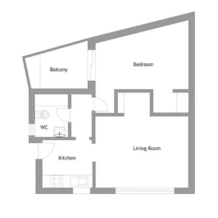 דירה Beach Apartment, Meia Praia, לאגוּ‏ש